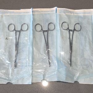 Sterile Piercing Set Of 3 Forcepts